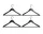Ramienka Smooth Slim with Bar set 4ks, black