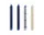 Sviečky Pattern Candle set 4ks, blue and silver