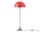 Stojacia lampa Panthella 500, original opal red